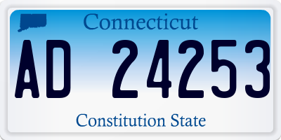 CT license plate AD24253