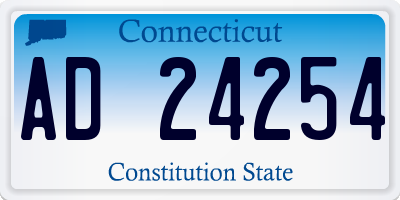 CT license plate AD24254