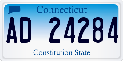 CT license plate AD24284