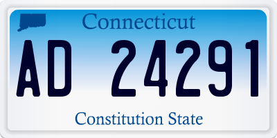 CT license plate AD24291