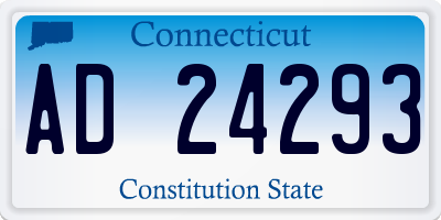 CT license plate AD24293