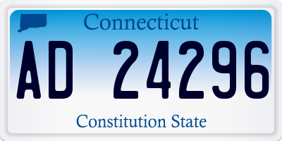 CT license plate AD24296