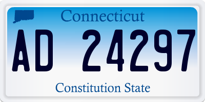 CT license plate AD24297