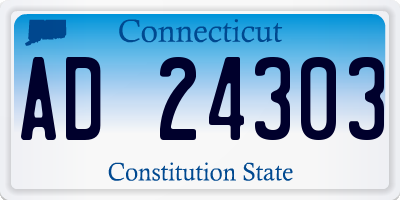 CT license plate AD24303