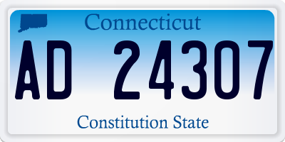 CT license plate AD24307
