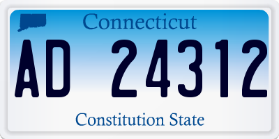 CT license plate AD24312