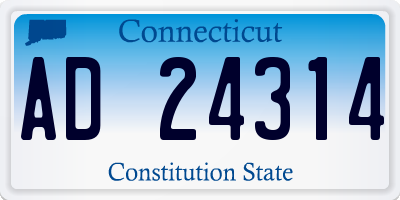 CT license plate AD24314