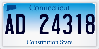 CT license plate AD24318