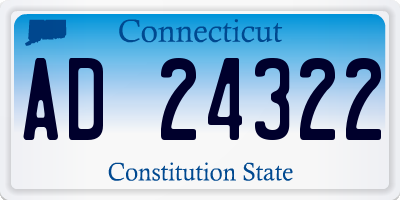 CT license plate AD24322