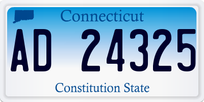 CT license plate AD24325