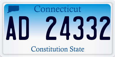 CT license plate AD24332