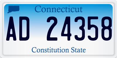 CT license plate AD24358
