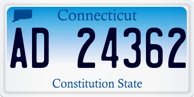 CT license plate AD24362