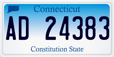 CT license plate AD24383