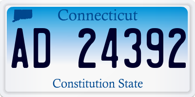 CT license plate AD24392