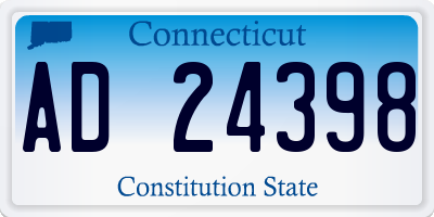 CT license plate AD24398