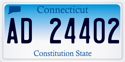 CT license plate AD24402