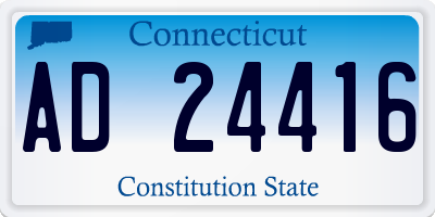 CT license plate AD24416