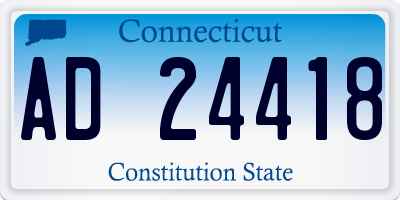 CT license plate AD24418