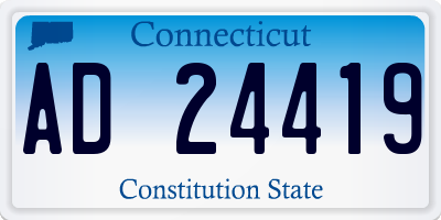 CT license plate AD24419