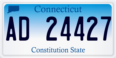 CT license plate AD24427