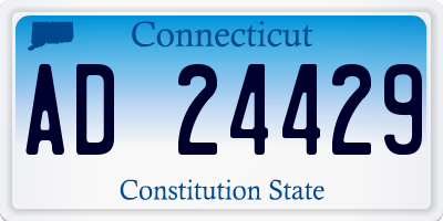 CT license plate AD24429