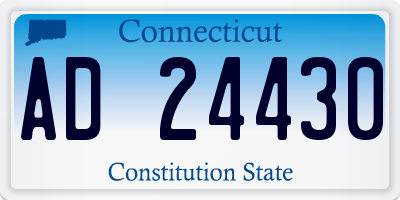 CT license plate AD24430