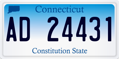 CT license plate AD24431