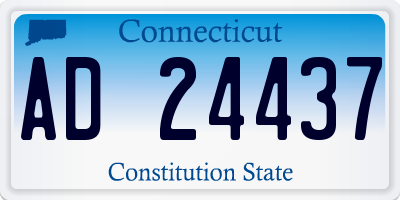 CT license plate AD24437