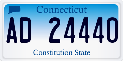 CT license plate AD24440