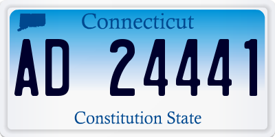 CT license plate AD24441