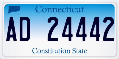 CT license plate AD24442