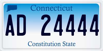 CT license plate AD24444