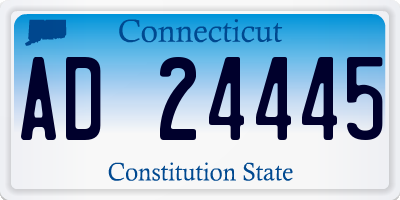 CT license plate AD24445