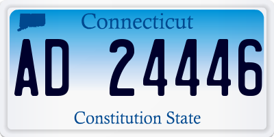CT license plate AD24446