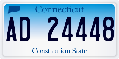 CT license plate AD24448