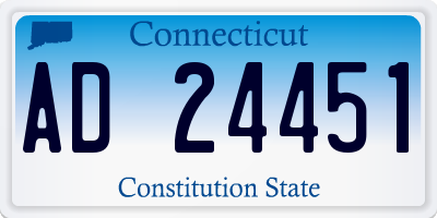 CT license plate AD24451