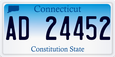 CT license plate AD24452