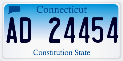 CT license plate AD24454