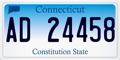 CT license plate AD24458