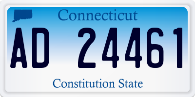 CT license plate AD24461