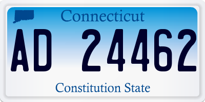 CT license plate AD24462