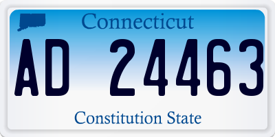 CT license plate AD24463