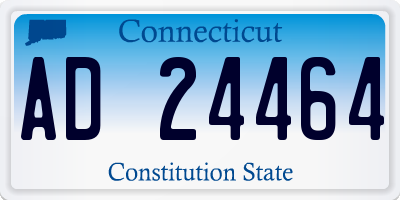 CT license plate AD24464