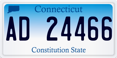 CT license plate AD24466