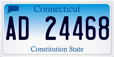 CT license plate AD24468