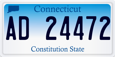 CT license plate AD24472