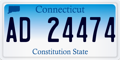CT license plate AD24474