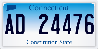 CT license plate AD24476