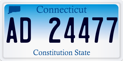 CT license plate AD24477